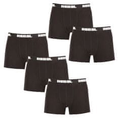 Nedeto 5PACK Férfi boxeralsó Rebel black (5NBR001) - méret XXL