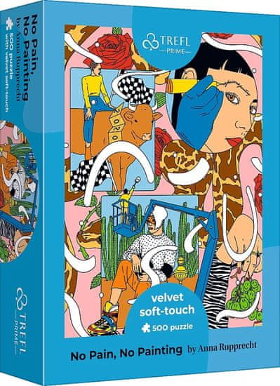 Trefl UFT Velvet Soft Touch Puzzle: Fájdalom nélkül, festmények nélkül 500 db