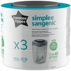 NEW Tommee Tippee Sangenic Simplee 3 darabos szemeteszsákok