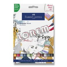 Faber-Castell Goldfaber Sketch Dual Marker készlet, 12 színben