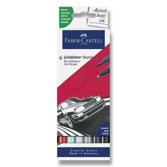 Faber-Castell Goldfaber Sketch Dual Marker Car Design filctoll készlet, 6 színben