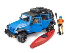 BRUDER Jeep Wrangler Rubicon kajakkal és figurával 1:16