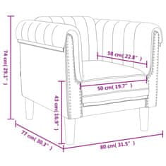 Vidaxl barna művelúr fotel 372574