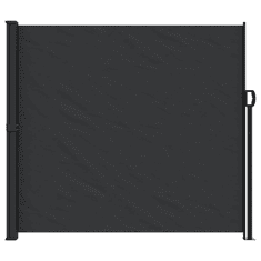 Vidaxl fekete behúzható oldalsó napellenző 180 x 500 cm (4004444)