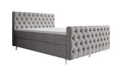 Veneti ADRIA COMFORT PLUS kárpitozott ágy 180x200 tárolóhellyel - világosszürke