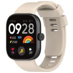 BStrap Silicone szíj Xiaomi Redmi Watch 4, beige