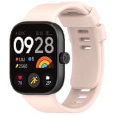 BStrap Silicone szíj Xiaomi Redmi Watch 4, sand pink