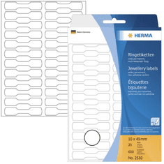 Herma Ringetiketten weiß 10x49 mm Halbkarton matt 600 St. (2510)