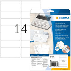 Herma Adressetik. 102x38 mm Papier Ecken rund 280 St. (4433)