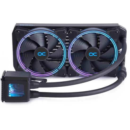 Alphacool Processzor hűtő AIO Eisbaer Aurora 280 ARGB 28cm Fekete (4250197117296)