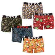 Styx 5PACK férfi boxeralsó hosszú arti sport gumi több színben (5U1267924) - méret XL