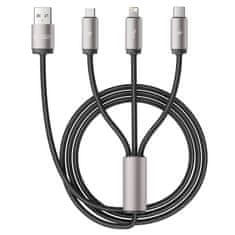 Tech-protect Ultraboost 3in1 kábel USB - Lightning / USB-C / Micro USB 3.5A 1m, szürke