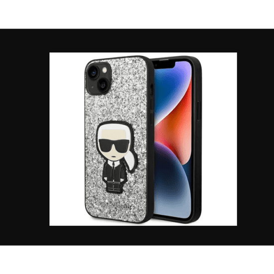 Karl Lagerfeld Apple iPhone 14 Plus Hátlapvédő Tok - Ezüst (KLHCP14MGFKPG)