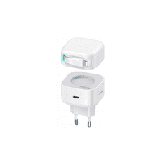 USAMS CC209TC02 USB Type-C GaN Hálózati töltő + Lightning kábel - Fehér (35W) (CC209TC02 FEHÉR)