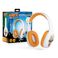 Konix Naruto KX BT HEADPHONES Headset Vezetékes és vezeték nélküli Fejpánt Játék Bluetooth Narancssárga, Fehér (KX-NARUTO-GH)