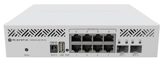 CRS310-8G+2S+IN 8x 2.5GLan + 2x SFP+, ROS L5 kapcsoló