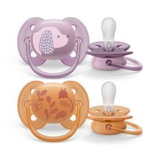 Avent Ultrasoft Prémium állatos cumi 6-18 m 2db lány - 6-18 m