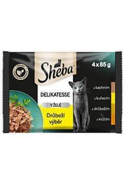 Sheba zseb Baromfi válogatás zselében 4x85g