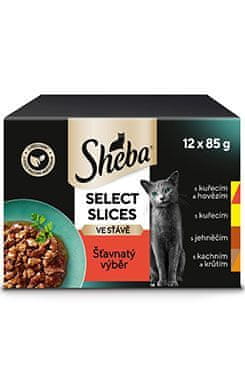 Sheba pocket Juicy válogatott gyümölcslé 12x85g