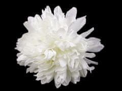 Textil krizantém virág Ø15 cm temetési koszorúk, csokrok készítéséhez - krémszínű legkönnyebb.