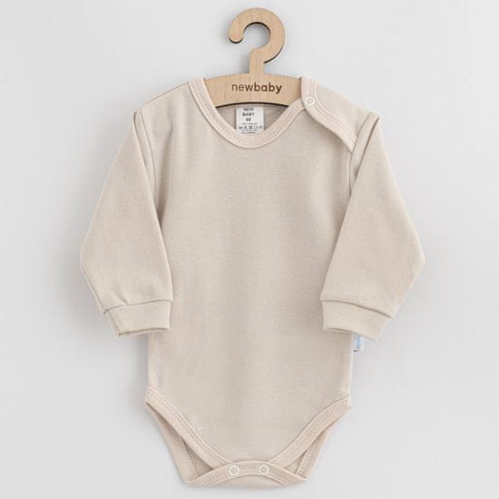 NEW BABY Lazán öltözött pamut baba bézs színű bodysuit - 80 (9-12m)