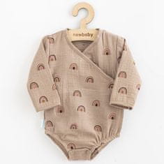 NEW BABY Baba muszlin bodysuit oldalsó megkötőkkel Rainbow - 56 (0-3m)