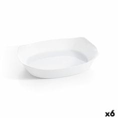 NEW Servirni krožnik Luminarc Smart Cuisine Pravokoten Bela Steklo 38 x 27 cm (6 kosov)