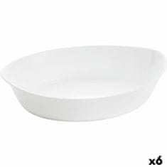 NEW Servirni krožnik Luminarc Smart Cuisine Ovalno 32 x 20 cm Bela Steklo (6 kosov)