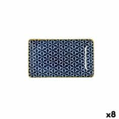 NEW Pladenj za prigrizke Quid Pippa Pravokoten Pisana Keramika 15,5 x 9 x 2 cm (8 kosov)