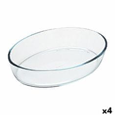 NEW Pekač Pyrex Classic Vidrio Ovalne Prozorno Steklo 40 x 28 x 7 cm (4 kosov)