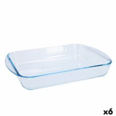 NEW Pekač Pyrex Classic Vidrio Pravokoten Prozorno Steklo 35 x 23 x 6 cm (6 kosov)