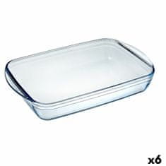 NEW Servirni krožnik Pyrex Classic 4,6 L 40,3 x 26,3 x 7,3 cm Prozorno Steklo (6 kosov)