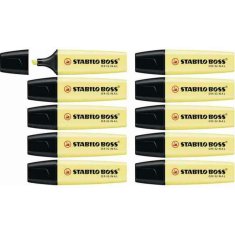 NEW Fluorescenčni Marker Stabilo Boss Original Rumena 10 Kosi (1 kosov) (10 uds)