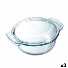 NEW Pekač Pyrex Classic Vidrio S pokrovom Prozorno Steklo 33 x 26 x 12 cm (3 kosov)