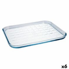 NEW Kalup za Pečico Pyrex Classic Vidrio Raven Prozorno Steklo 33 x 27 x 2 cm (6 kosov)