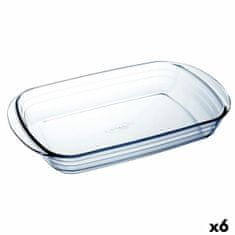 NEW Sütőtálca Ô Cuisine Téglalap alakú 40,3 x 26,3 x 7,3 cm átlátszó üveg (6 db)