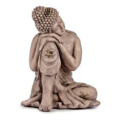 NEW Dekoratív kerti figura Buddha Szürke Poliresin (34,5 x 54,5 x 31 cm)