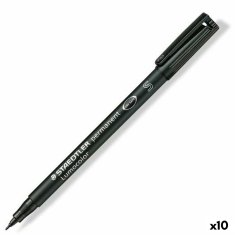 NEW Trajni marker Staedtler Lumocolor 313-9 S Črna (10 kosov)