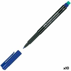 NEW Trajni marker Faber-Castell Multimark 1513 F Modra (10 kosov)