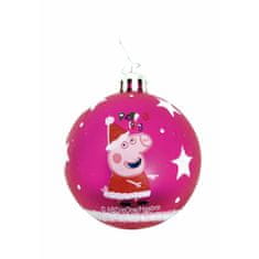 NEW Vianočná guľa Peppa Pig Cosy corner Fuksija 6 kosov Plastika (Ø 8 cm)