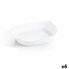 NEW Servirni krožnik Luminarc Smart Cuisine Pravokoten Bela Steklo 30 x 22 cm (6 kosov)