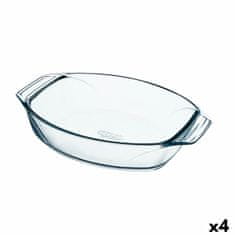 NEW Pekač Pyrex Irresistible Ovalne Prozorno Steklo 39,5 x 27,5 x 7 cm (4 kosov)