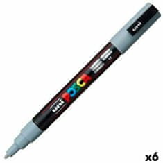 NEW Flomaster POSCA PC-3M Siva (6 kosov)