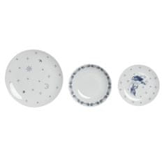 NEW Set Posode DKD Home Decor Porcelan Modra Bela 27 x 27 x 3 cm 18 Kosi