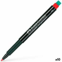 NEW Trajni marker Faber-Castell Multimark 1513 F Rdeča (10 kosov)