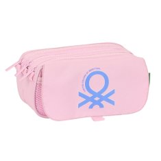 NEW Trojna peresnica Benetton Pink Roza (21,5 x 10 x 8 cm)