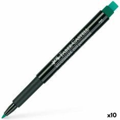 NEW Trajni marker Faber-Castell Multimark 1513 F Zelena (10 kosov)