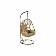 NEW Kerti fotel DKD Home Decor Barna 90 x 70 x 110 cm Bézs Fém Szintetikus Rattan (90 x 65 x 193 cm)