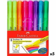 NEW Set Fluorescentnih Markerjev Faber-Castell Textliner 38 5 kosov