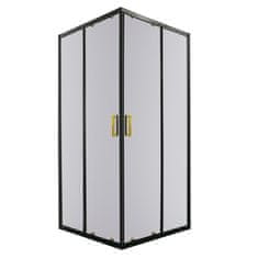 KERRA Tiara Square Gold 90x90 cm szögletes zuhanykabin zuhanytálca nélkül